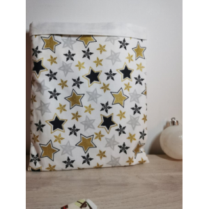 Pochette à livre étoiles or et noir