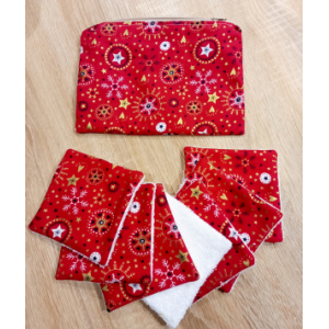Cotons lavables & trousse rouge
