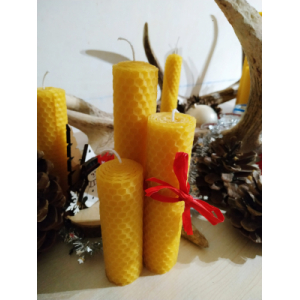 Lot de 3 bougies feuilles de cire