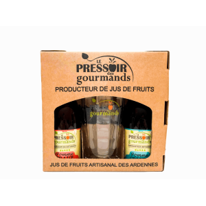 Coffret découverte 5 jus de fruits + 1 verre