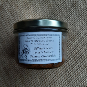 Rillettes poulet oignons caramélisés