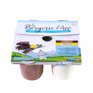 Pack 4 crèmes desserts bio au lait de brebis
