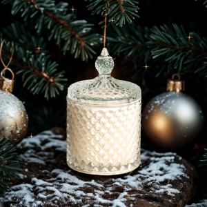 Bougie bonbonnière noël sous le sapin