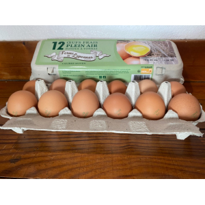Boite de 12 œufs taille moyen