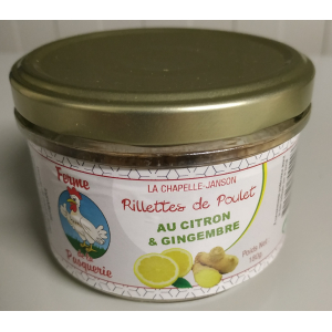 Rillettes de poulet au citron gingembre -180g