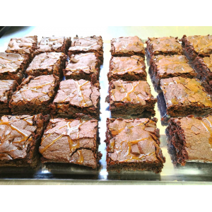 Brownies américain noix caramel fleur de sel