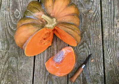 Courge à la découpe