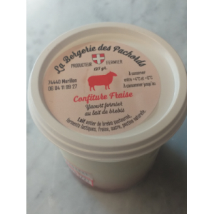 Yaourt au lait de brebis fraise