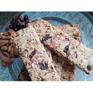 Barres aux noisettes et aux cramberries