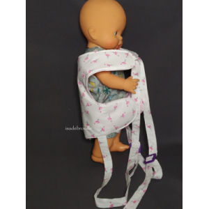 Porte poupée flaments roses