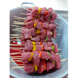 2 ou 6 brochettes de boeuf