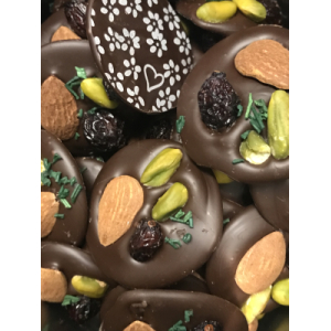 Mendiants au chocolat noir