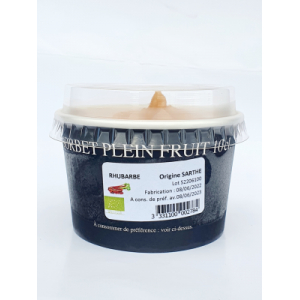 Sorbet plein fruit rhubarbe sarthe 10 cl