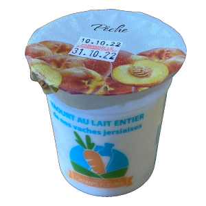 1 yaourt brassé pêche