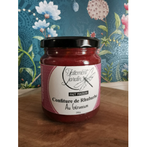 Confiture de rhubarbe au géranium