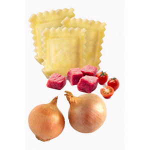 Ravioli à la viande de bœuf marinée