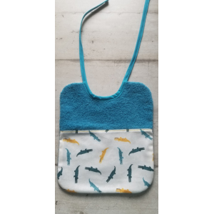 Bavoir rectangle crocodiles