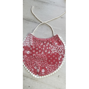 Bavoir rond bordeaux