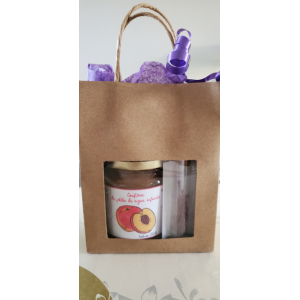 Dosette safran+confiture pêche devigne/safran