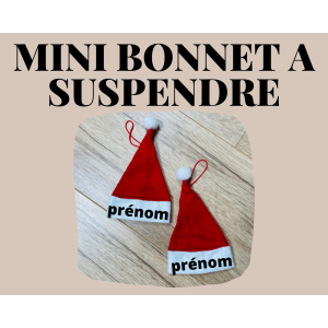 Bonnet de noël à suspendre au sapin