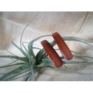 2 barrettes en bois de noyer