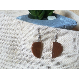 Boucles d'oreilles en bois de if