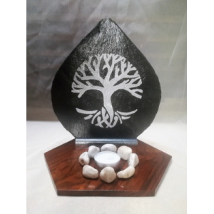 Bougeoir zen arbre de vie - argent