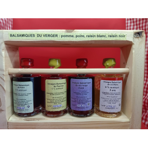 Coffret cadeau bois 'balsamiques du verger'