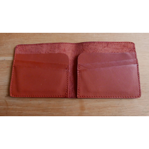 Porte-carte en cuir ocre