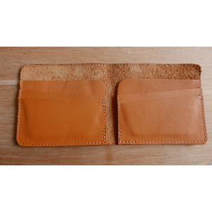 Porte-carte en cuir camel