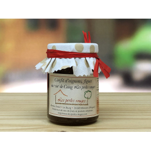 Confit oignon - figue  au 'vin' de coing