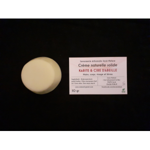 Crème naturelle solide karite cire d'abeille