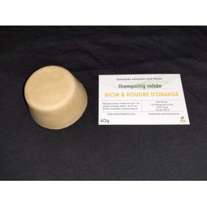 Shampoing solide ricin&poudre d'orange