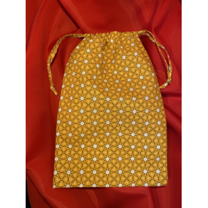 Sac à vrac-jaune à motif-35cmx23cm