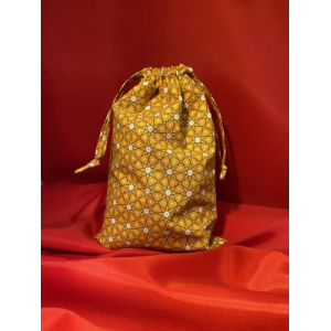 Sac à vrac-jaune à motif-30cmx20cm-