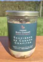 Saucisses de canard confites