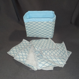 Lingette démaquillante éventail bleu