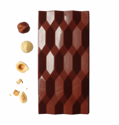 Tablette praliné noisette, fleur de sel -lait
