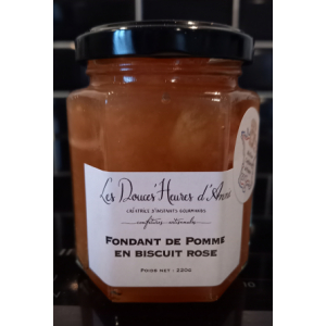 Confiture fondant de pomme en biscuit rose