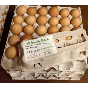 Boîte de 10 œufs frais