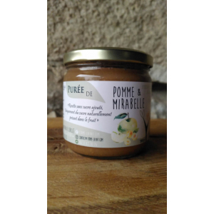 Purée de pomme et mirabelle sans sucre