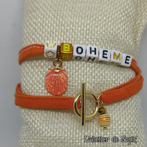 Bracelet 'bohème' orange