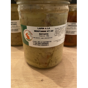 Lapin à la moutarde et au ratafia