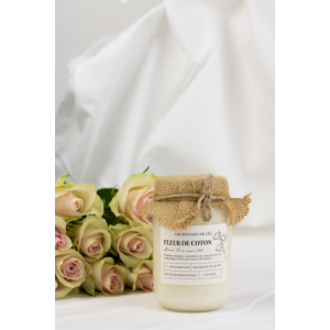 Bougie parfumée fleur de coton - grande
