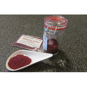 Poudre de betteraves colorées variées