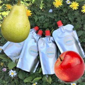 Lot 4 ou 8 gourdes de compote pomme / poire