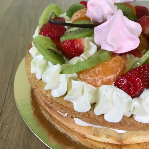 Génoise aux fruits frais