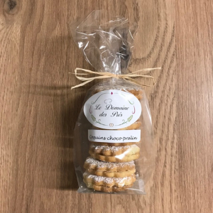 Coquins au chocolat et au pralin fleurs