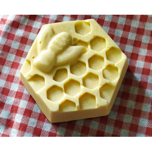 Savon miel et cire d'abeilles hexagonal