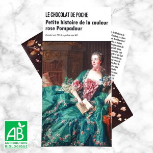 Noir 74 % à la praline rose bio - petite hist